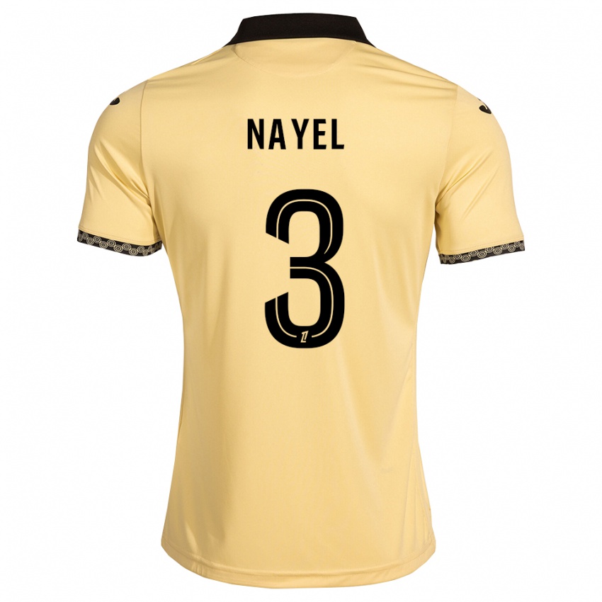 ילדים Lucas Nayel #3 לבן נאבאחו שחור הרחק ג'רזי 2026/27 חולצה קצרה