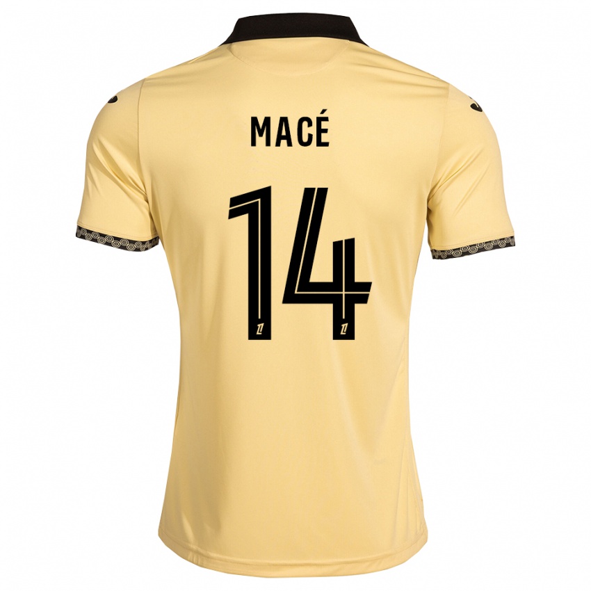 ילדים Marine Macé #14 לבן נאבאחו שחור הרחק ג'רזי 2026/27 חולצה קצרה