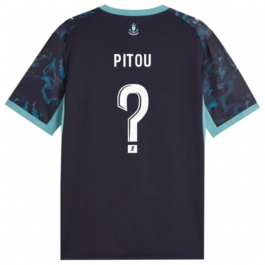 ילדים Jonathan Pitou #0 טורקיז בהיר שחור הרחק ג'רזי 2026/27 חולצה קצרה
