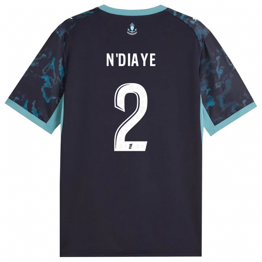 ילדים Osmane N'diaye #2 טורקיז בהיר שחור הרחק ג'רזי 2026/27 חולצה קצרה