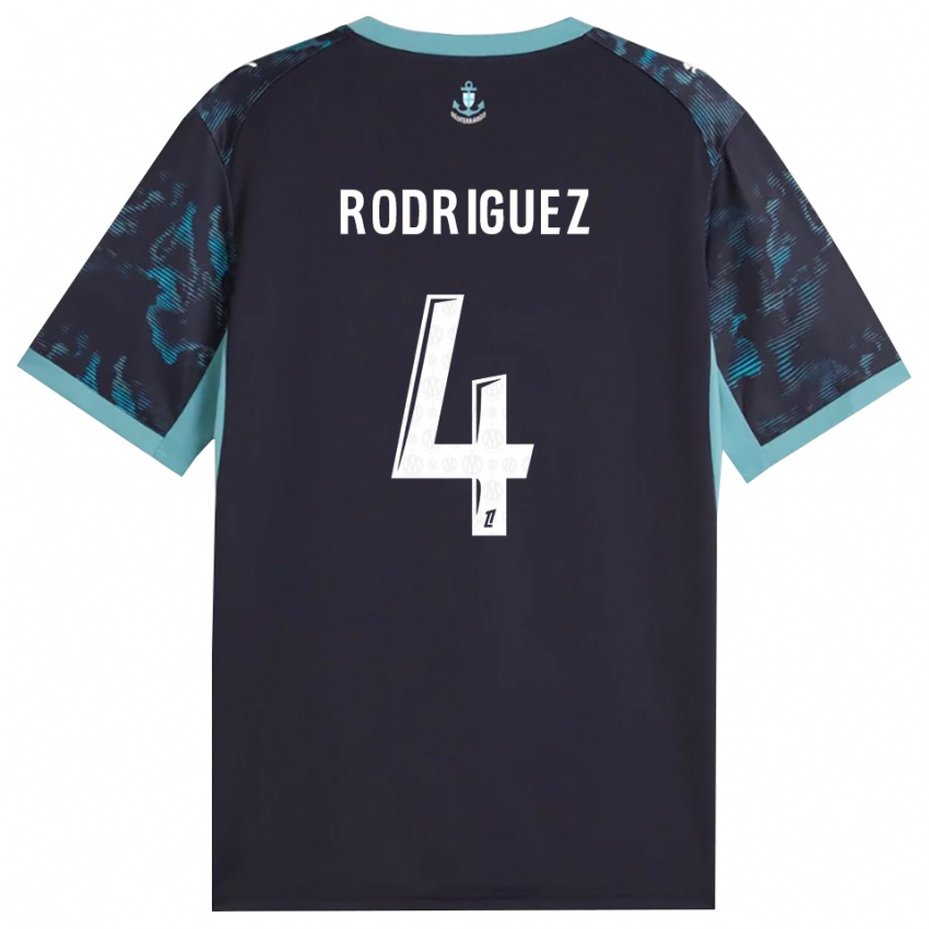 ילדים Ruben Rodriguez #4 טורקיז בהיר שחור הרחק ג'רזי 2026/27 חולצה קצרה