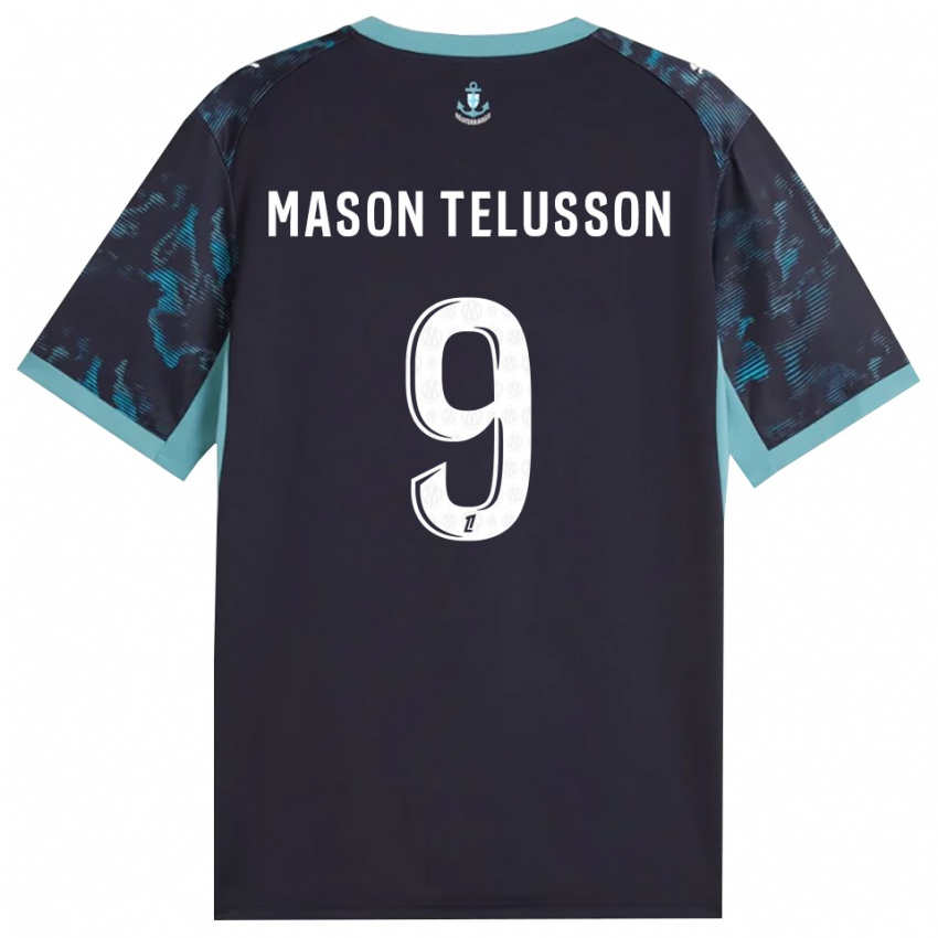 ילדים Jah Mason Telusson #9 טורקיז בהיר שחור הרחק ג'רזי 2026/27 חולצה קצרה