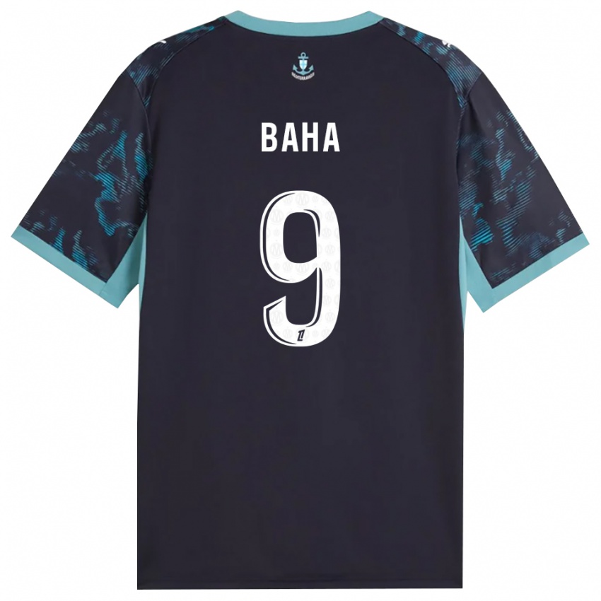 ילדים Ziyad Baha #9 טורקיז בהיר שחור הרחק ג'רזי 2026/27 חולצה קצרה