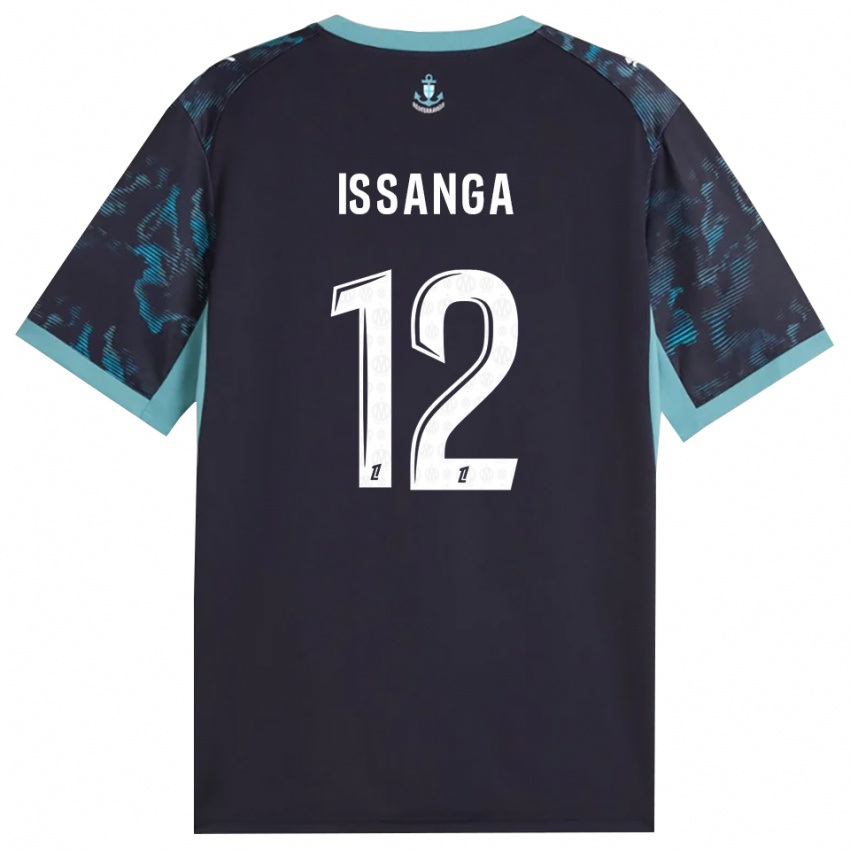 ילדים Alexandre Issanga #12 טורקיז בהיר שחור הרחק ג'רזי 2026/27 חולצה קצרה