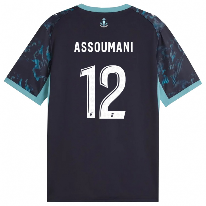 ילדים Saïfi Assoumani #12 טורקיז בהיר שחור הרחק ג'רזי 2026/27 חולצה קצרה