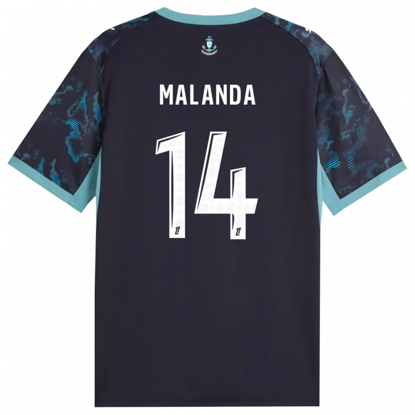 ילדים Jephthe Malanda #14 טורקיז בהיר שחור הרחק ג'רזי 2026/27 חולצה קצרה
