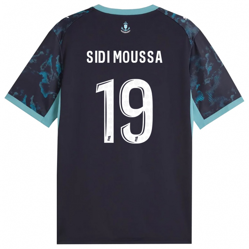 ילדים Salima Sidi Moussa #19 טורקיז בהיר שחור הרחק ג'רזי 2026/27 חולצה קצרה
