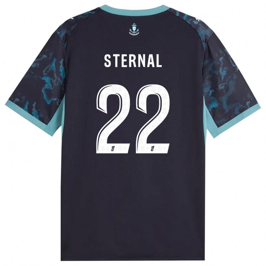 ילדים Enzo Sternal #22 טורקיז בהיר שחור הרחק ג'רזי 2026/27 חולצה קצרה