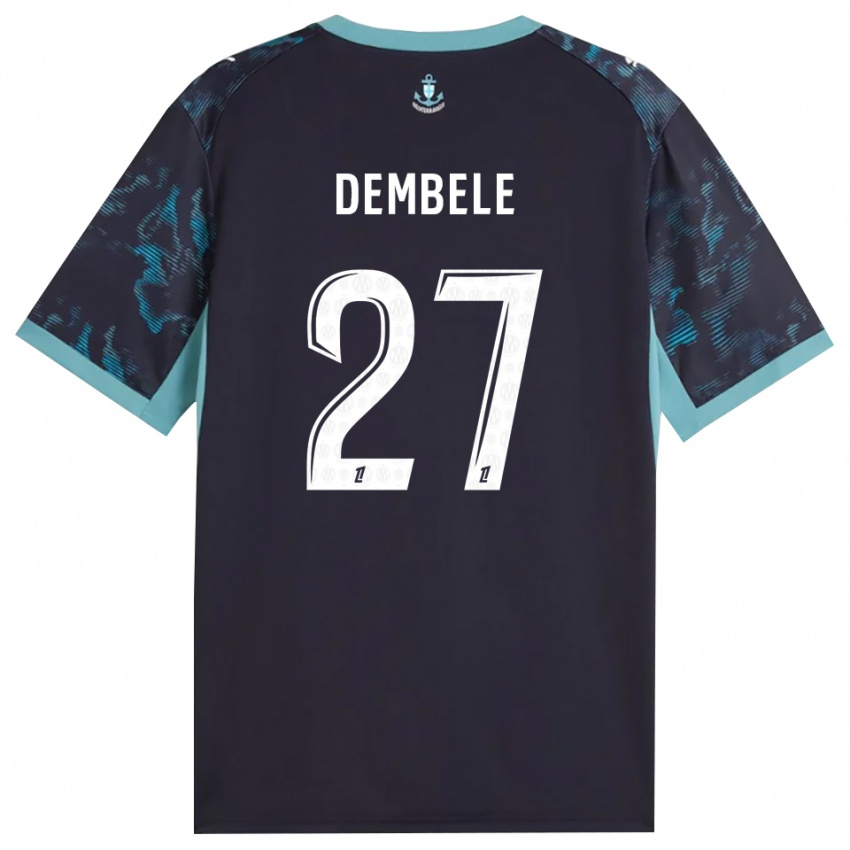 ילדים Coumba Dembélé #27 טורקיז בהיר שחור הרחק ג'רזי 2026/27 חולצה קצרה
