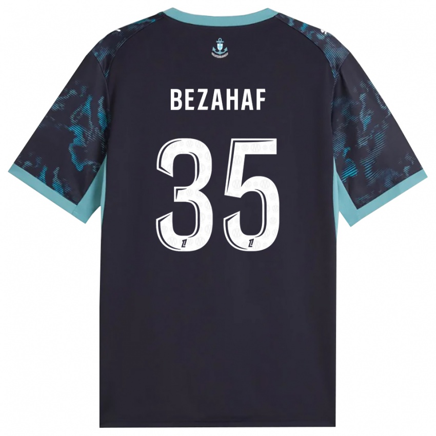 ילדים Kelyann Bezahaf #35 טורקיז בהיר שחור הרחק ג'רזי 2026/27 חולצה קצרה
