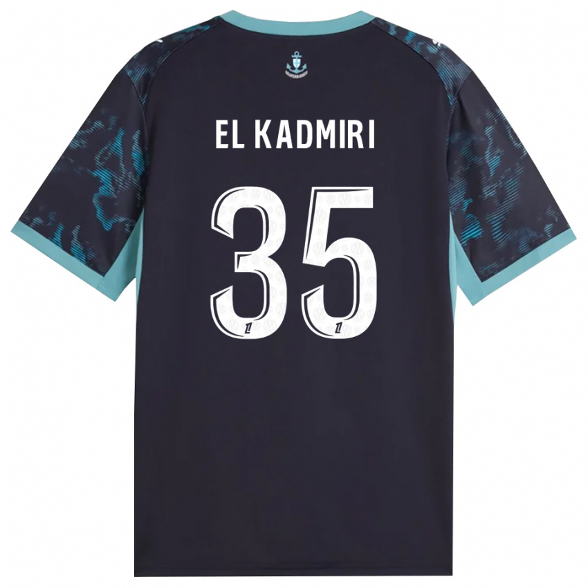 ילדים Ugo Lamare El Kadmiri #35 טורקיז בהיר שחור הרחק ג'רזי 2026/27 חולצה קצרה