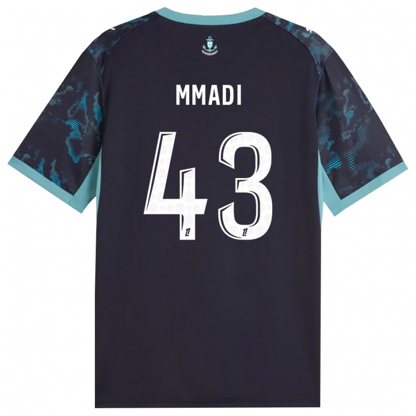ילדים Tadjidine Mmadi #43 טורקיז בהיר שחור הרחק ג'רזי 2026/27 חולצה קצרה