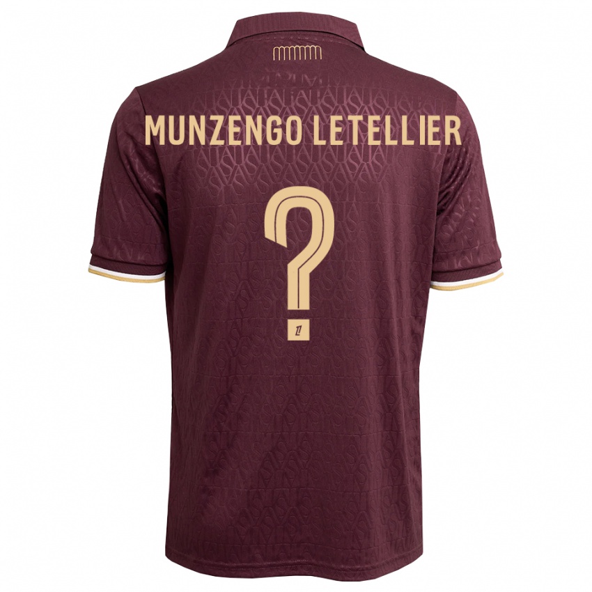 ילדים Viany Munzengo Letellier #0 חום חולי אדום הרחק ג'רזי 2026/27 חולצה קצרה