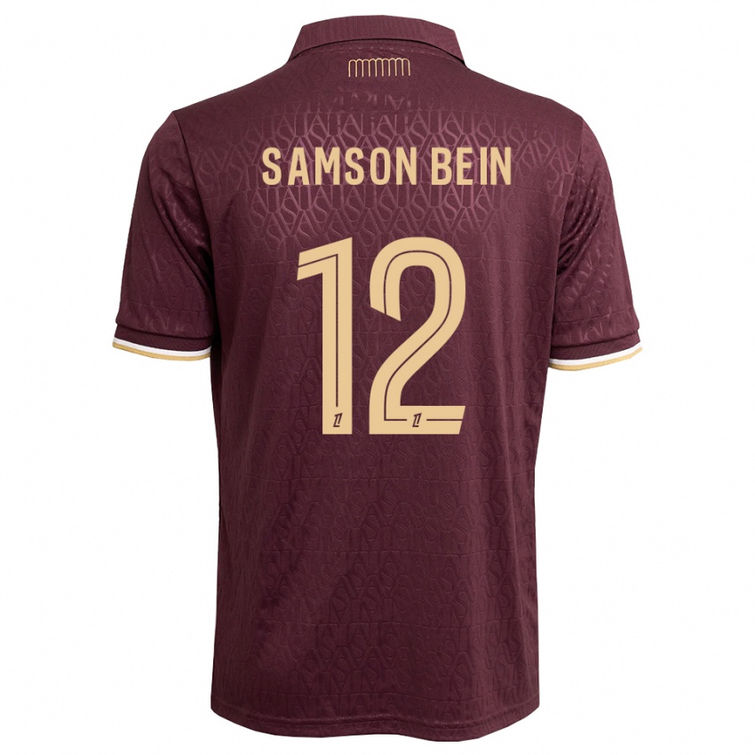 ילדים Sirak Samson Bein #12 חום חולי אדום הרחק ג'רזי 2026/27 חולצה קצרה