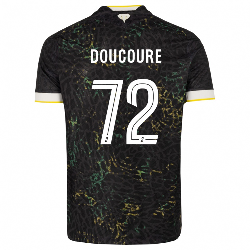 ילדים Sekou Doucoure #72 שחור לבן צהוב הרחק ג'רזי 2026/27 חולצה קצרה