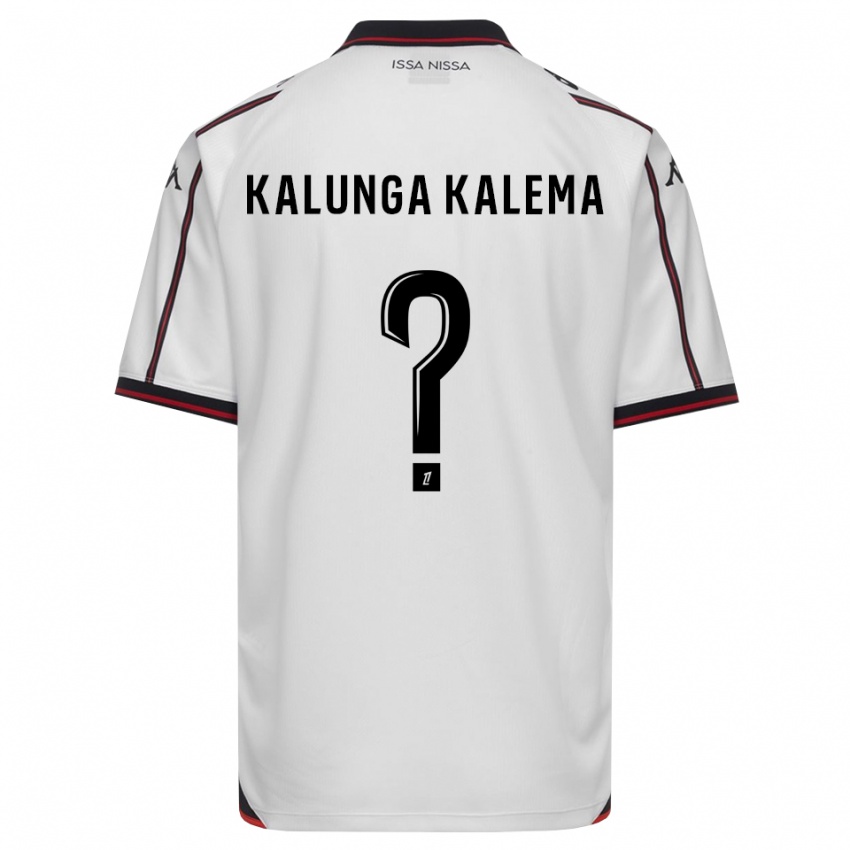 ילדים Kevin Kalunga Kalema #0 שחור לבן הרחק ג'רזי 2026/27 חולצה קצרה
