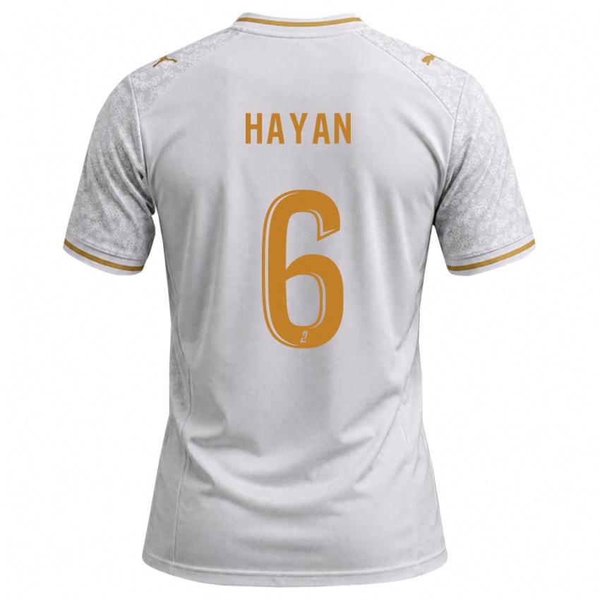 ילדים Zahid Hayan #6 לבן אפור זהב הרחק ג'רזי 2026/27 חולצה קצרה
