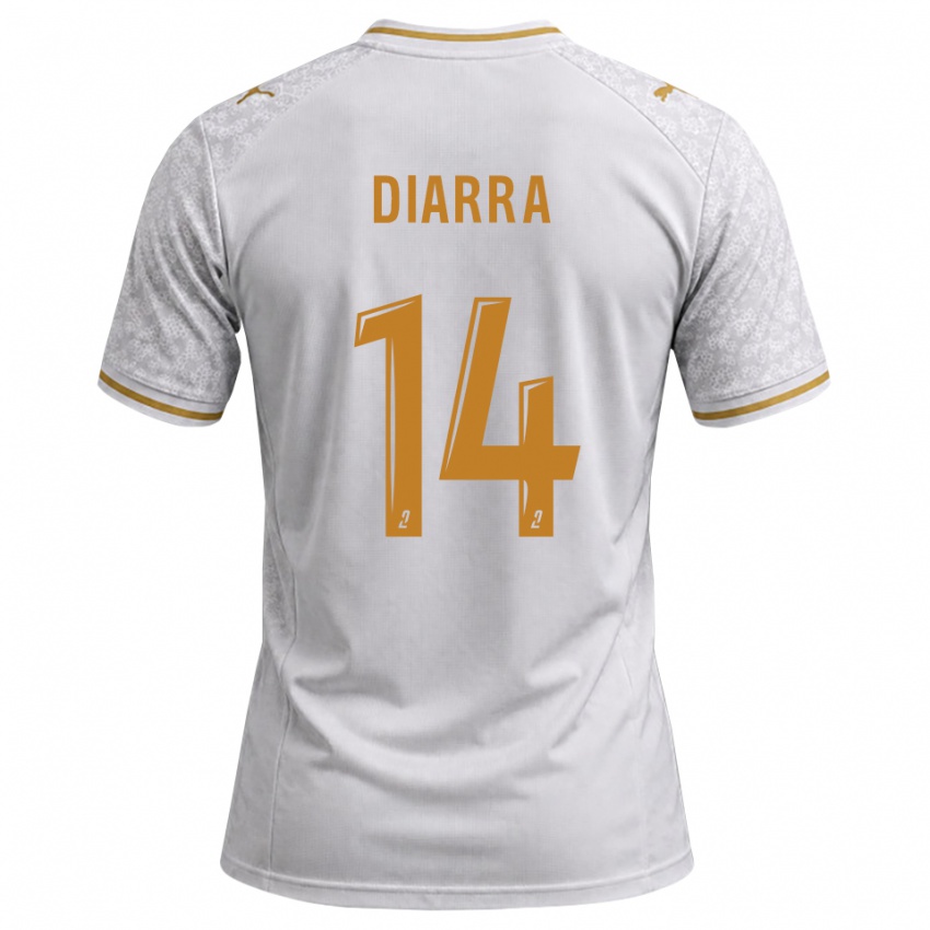 ילדים Amidou Diarra #14 לבן אפור זהב הרחק ג'רזי 2026/27 חולצה קצרה