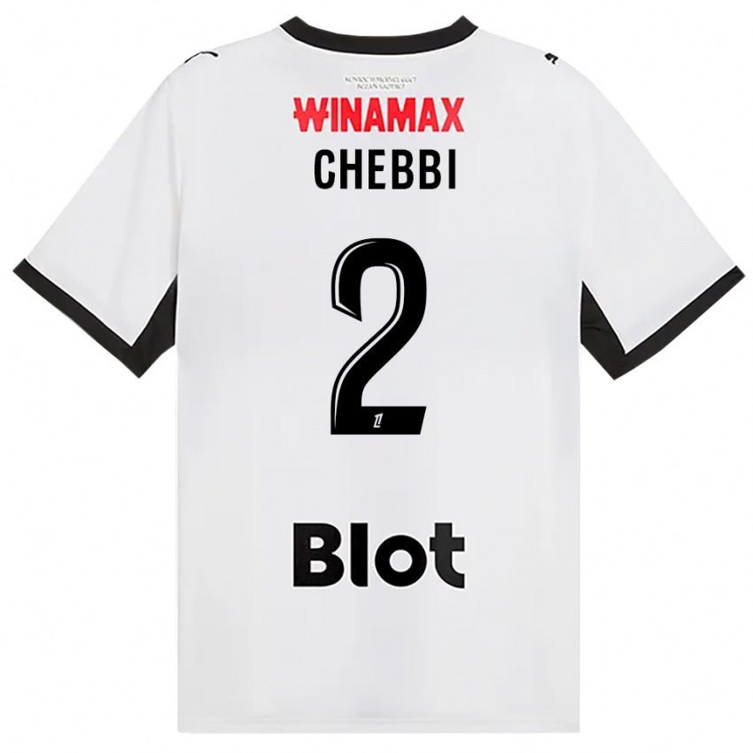 ילדים Mohamed Chebbi #2 לבן אדום שחור הרחק ג'רזי 2026/27 חולצה קצרה