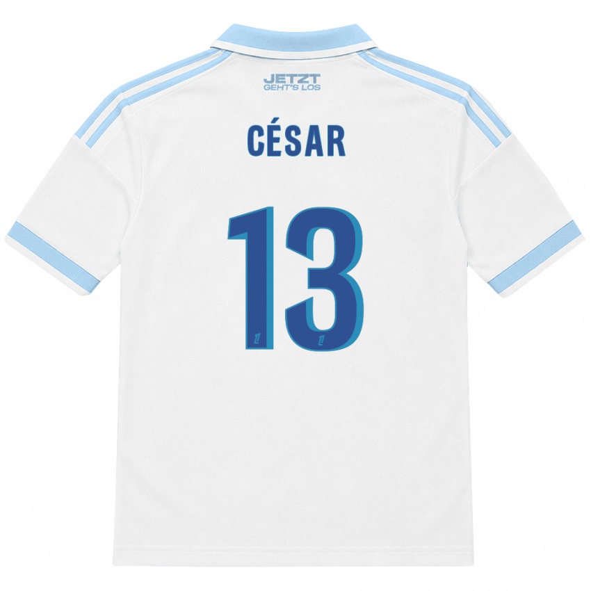 ילדים Julbert César #13 כחול שמיים בהיר לבן אדום הרחק ג'רזי 2026/27 חולצה קצרה