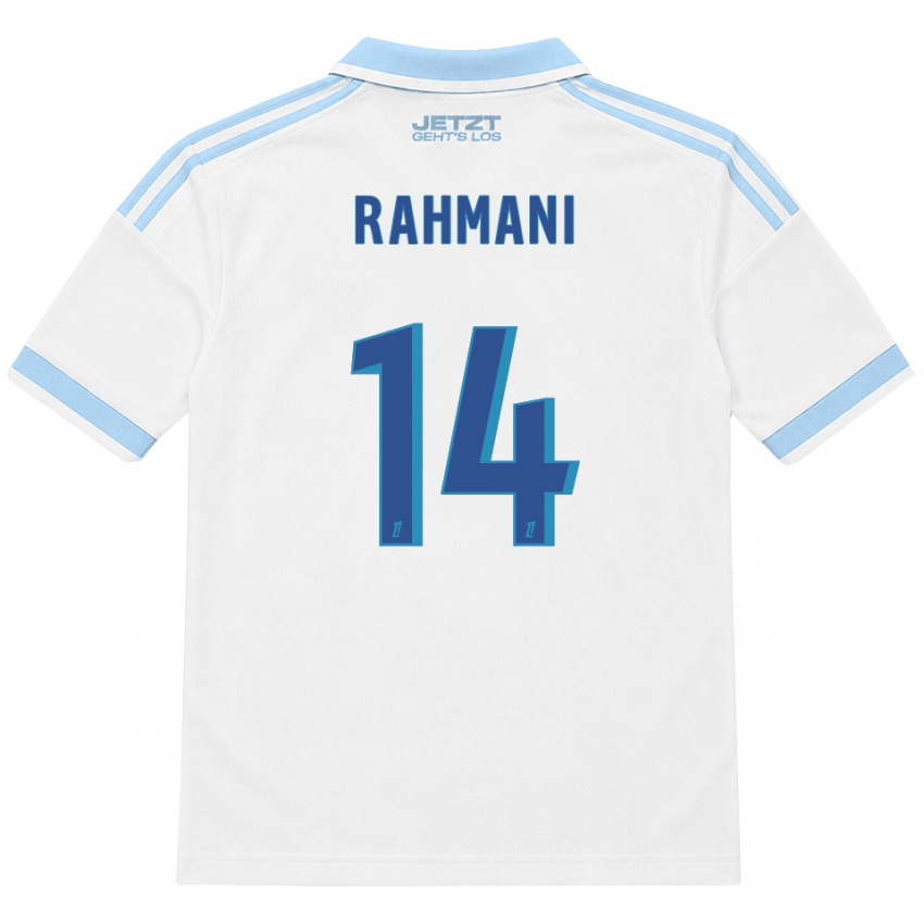 ילדים Nessim Rahmani #14 כחול שמיים בהיר לבן אדום הרחק ג'רזי 2026/27 חולצה קצרה