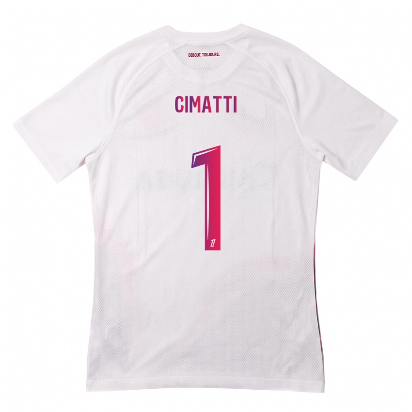 ילדים Marie Cimatti #1 לבן ורוד סגול הרחק ג'רזי 2026/27 חולצה קצרה
