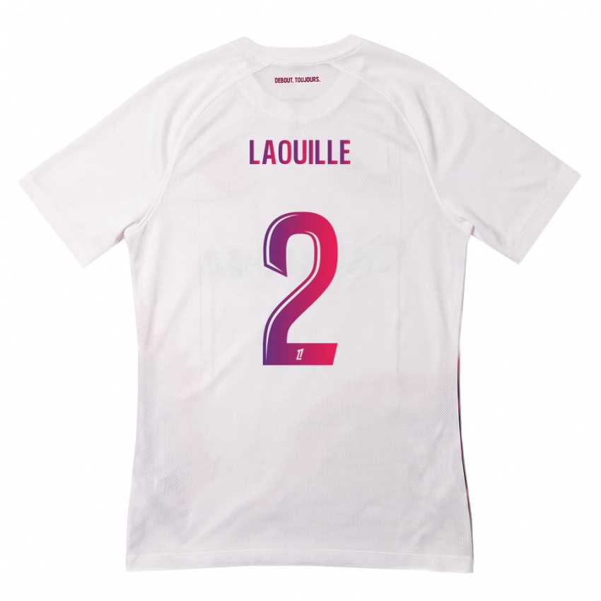 ילדים Rafaël Laouille #2 לבן ורוד סגול הרחק ג'רזי 2026/27 חולצה קצרה