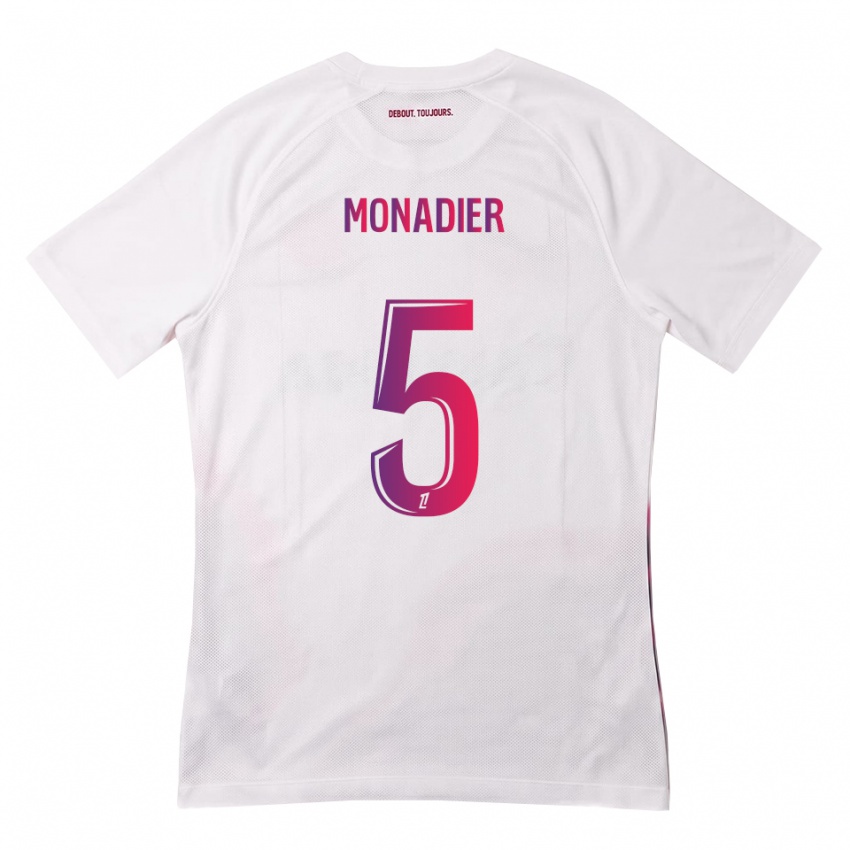 ילדים Pauline Monadier #5 לבן ורוד סגול הרחק ג'רזי 2026/27 חולצה קצרה