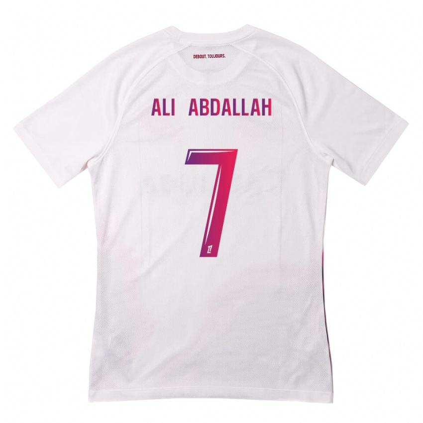ילדים Nivine Ali Abdallah #7 לבן ורוד סגול הרחק ג'רזי 2026/27 חולצה קצרה