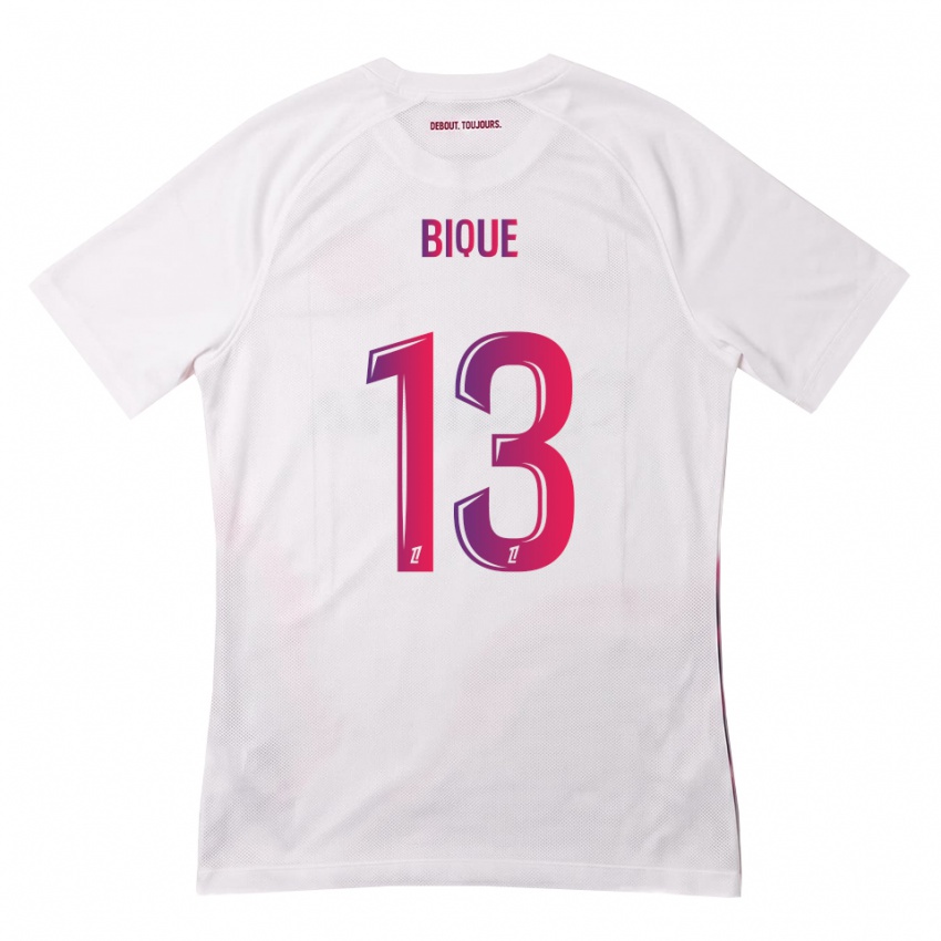 ילדים Darren Bique #13 לבן ורוד סגול הרחק ג'רזי 2026/27 חולצה קצרה