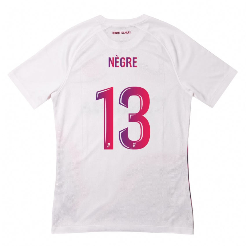 ילדים Thibo Nègre #13 לבן ורוד סגול הרחק ג'רזי 2026/27 חולצה קצרה