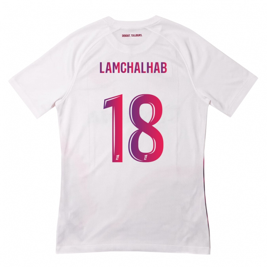 ילדים Merwan Lamchalhab #18 לבן ורוד סגול הרחק ג'רזי 2026/27 חולצה קצרה