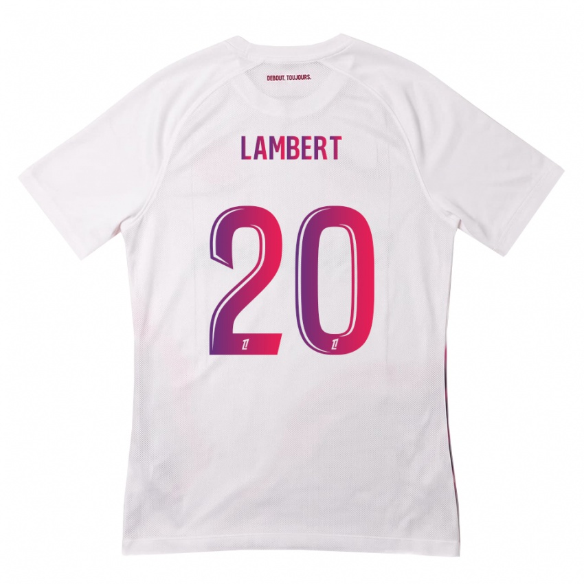ילדים Sarah Lambert #20 לבן ורוד סגול הרחק ג'רזי 2026/27 חולצה קצרה