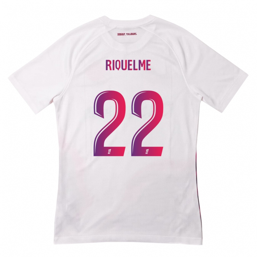 ילדים Laura Riquelme #22 לבן ורוד סגול הרחק ג'רזי 2026/27 חולצה קצרה