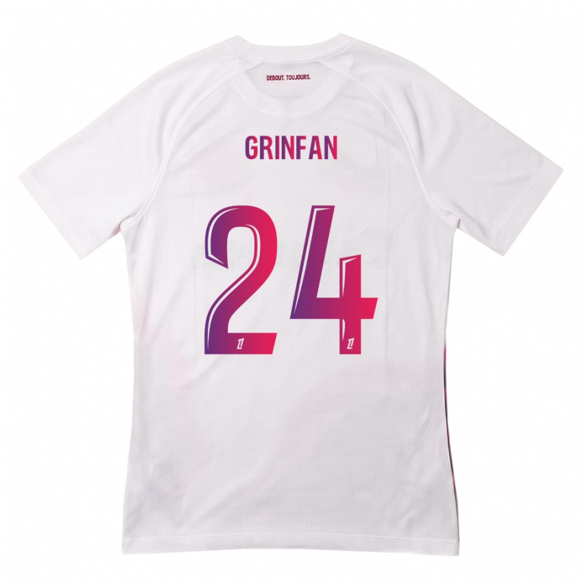 ילדים Roma Grinfan #24 לבן ורוד סגול הרחק ג'רזי 2026/27 חולצה קצרה