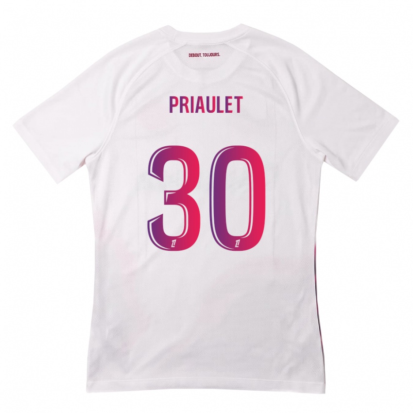 ילדים Anaïs Priaulet #30 לבן ורוד סגול הרחק ג'רזי 2026/27 חולצה קצרה