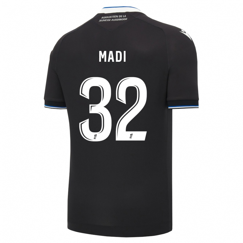 ילדים Kylian Madi #32 שחור כחול לבן הרחק ג'רזי 2026/27 חולצה קצרה