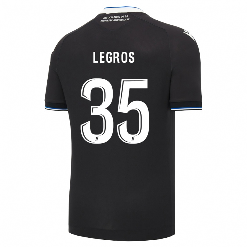 ילדים Elikya Legros #35 שחור כחול לבן הרחק ג'רזי 2026/27 חולצה קצרה