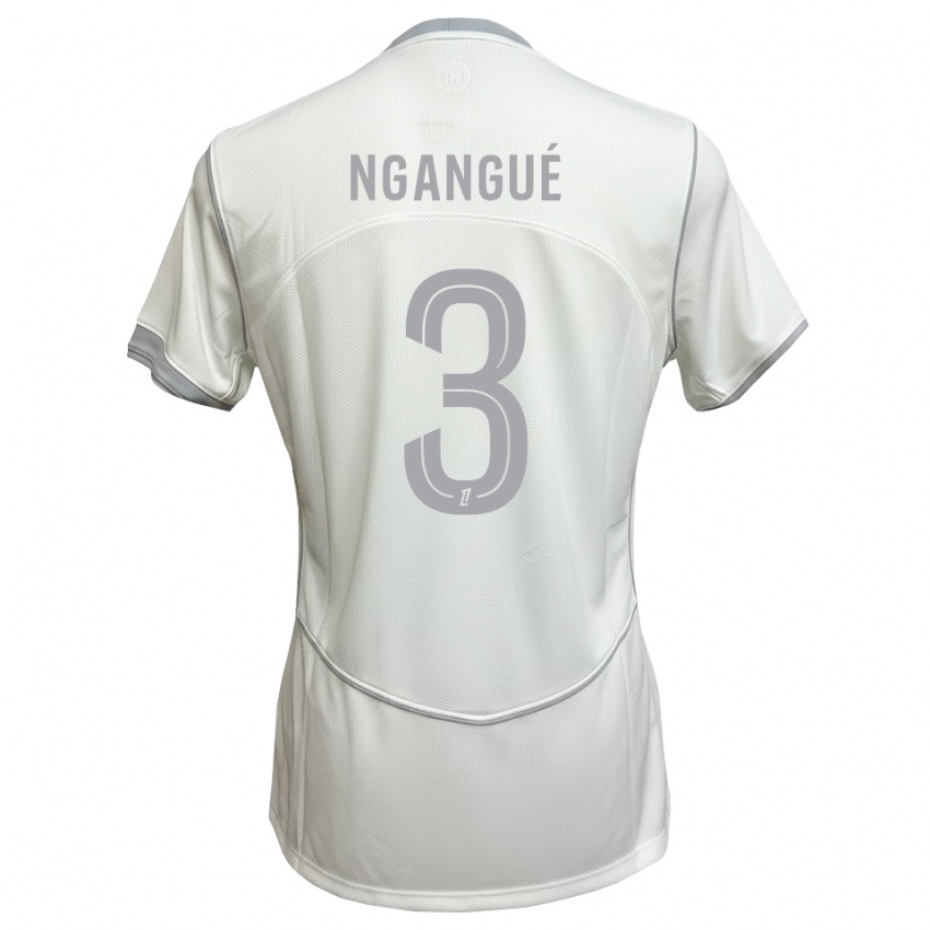 ילדים Maurice Ngangué #3 לבן אפור הרחק ג'רזי 2026/27 חולצה קצרה