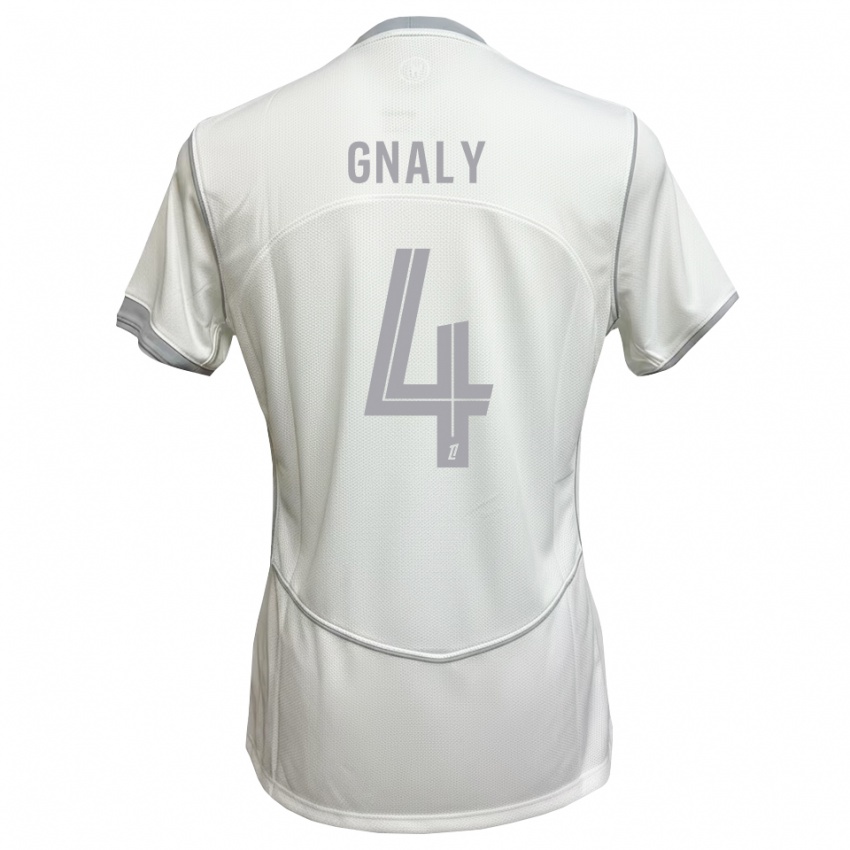 ילדים Noa Gnaly #4 לבן אפור הרחק ג'רזי 2026/27 חולצה קצרה