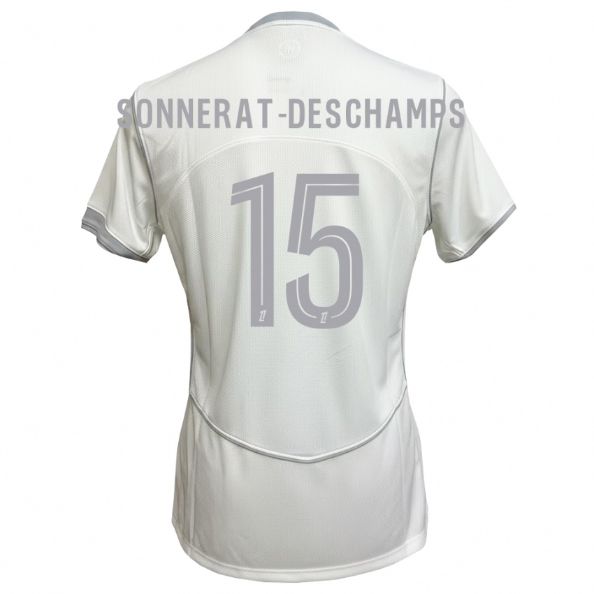 ילדים Nattio Sonnerat-Deschamps #15 לבן אפור הרחק ג'רזי 2026/27 חולצה קצרה