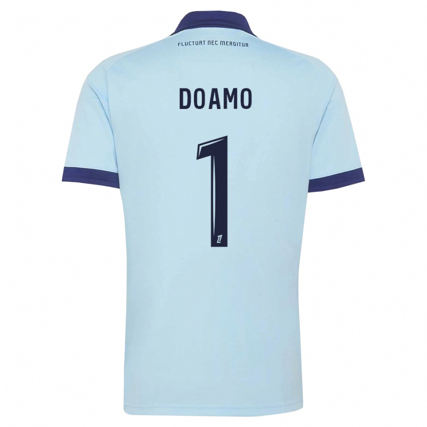 ילדים Isaac Doamo #1 כחול תירס שחור הרחק ג'רזי 2026/27 חולצה קצרה