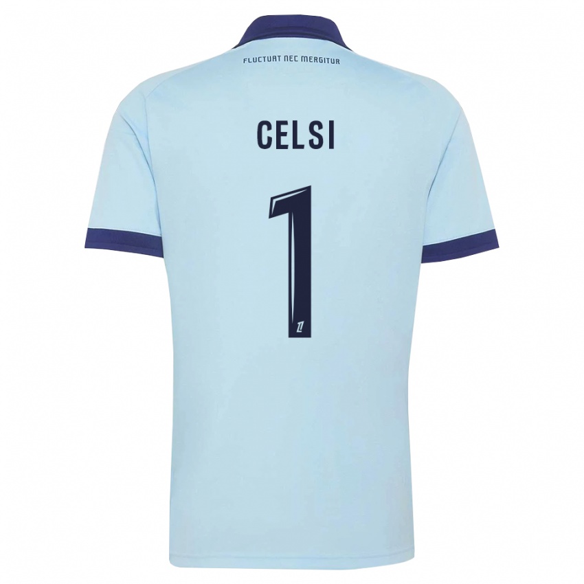 ילדים Rafael Celsi #1 כחול תירס שחור הרחק ג'רזי 2026/27 חולצה קצרה