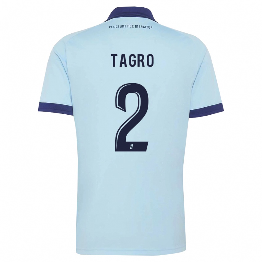 ילדים Lucas Tagro #2 כחול תירס שחור הרחק ג'רזי 2026/27 חולצה קצרה