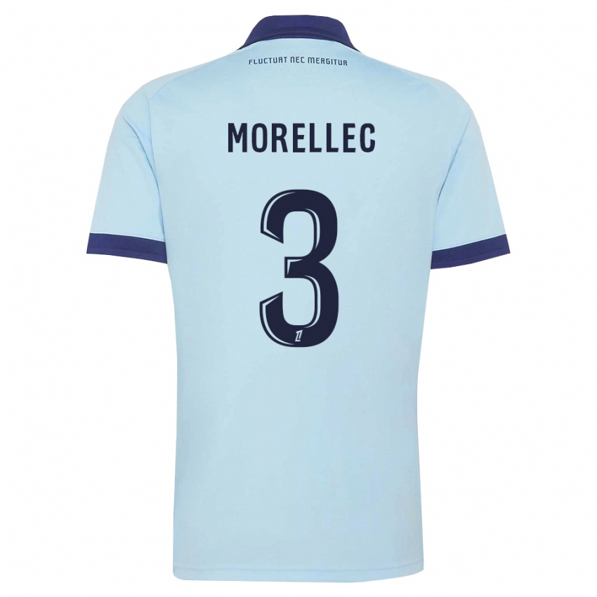 ילדים Lucien Morellec #3 כחול תירס שחור הרחק ג'רזי 2026/27 חולצה קצרה
