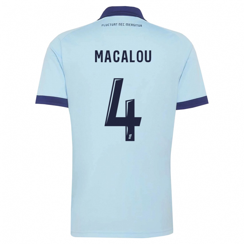 ילדים Seydou Macalou #4 כחול תירס שחור הרחק ג'רזי 2026/27 חולצה קצרה