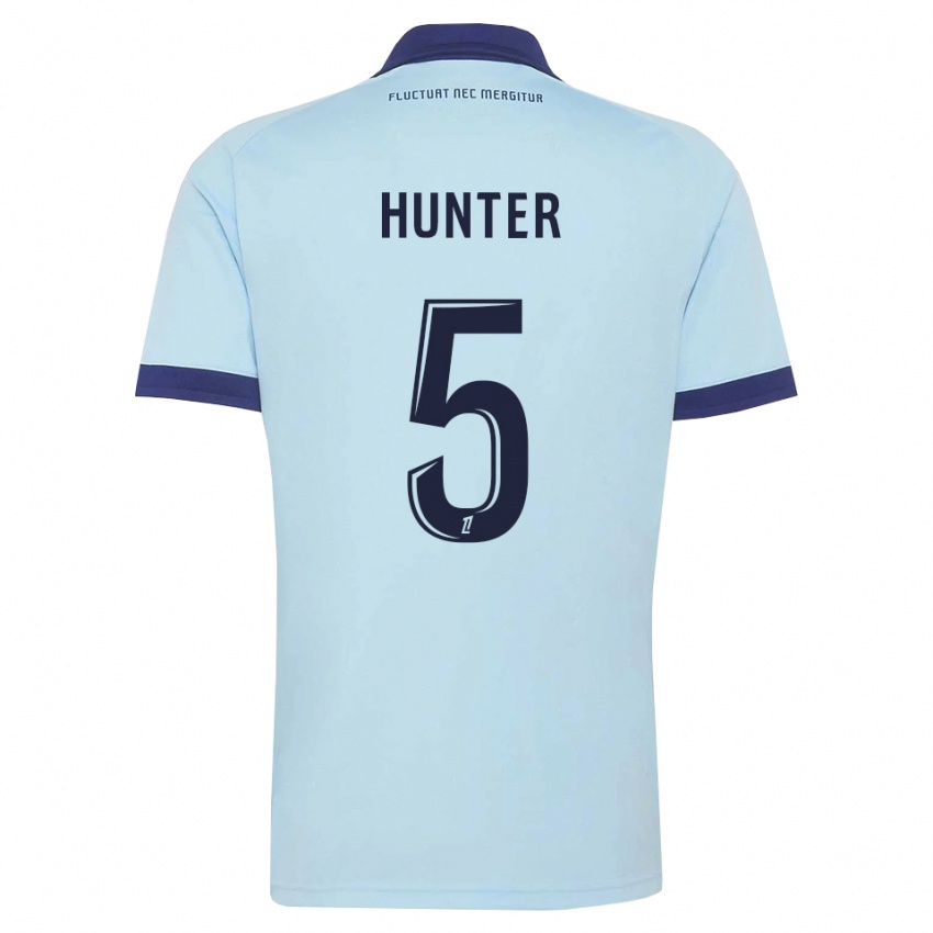ילדים Sarah Hunter #5 כחול תירס שחור הרחק ג'רזי 2026/27 חולצה קצרה