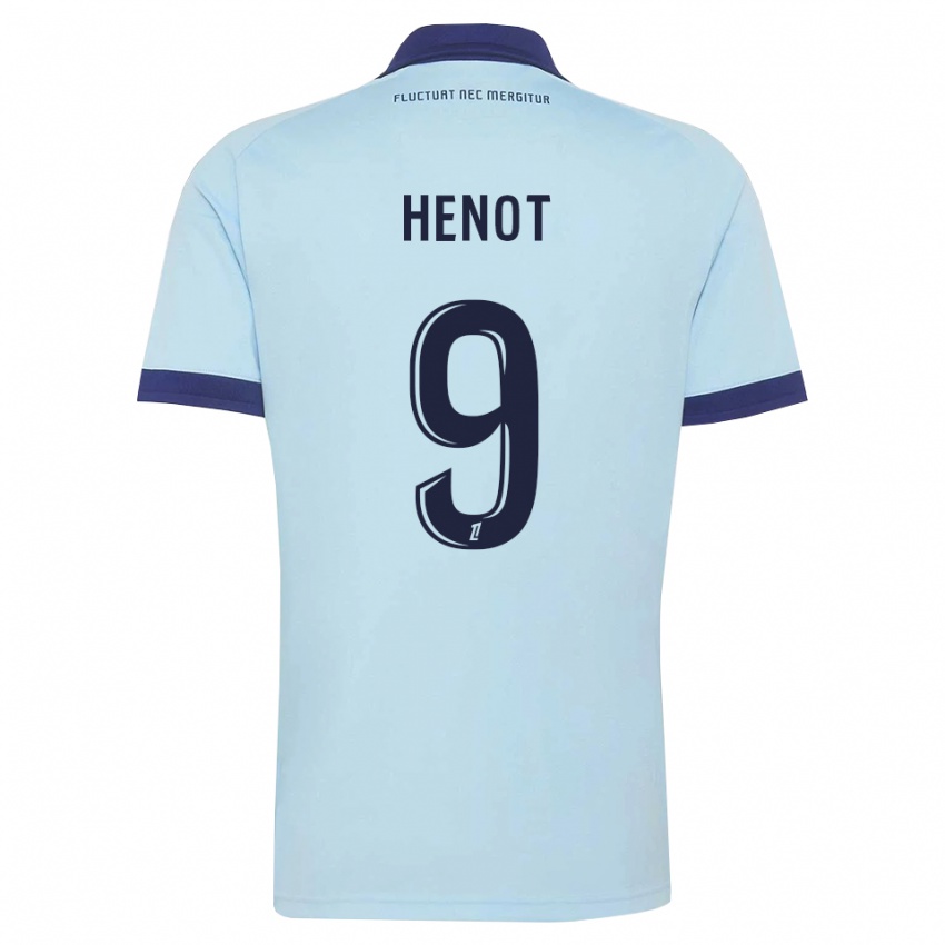 ילדים Kaïs Henot #9 כחול תירס שחור הרחק ג'רזי 2026/27 חולצה קצרה