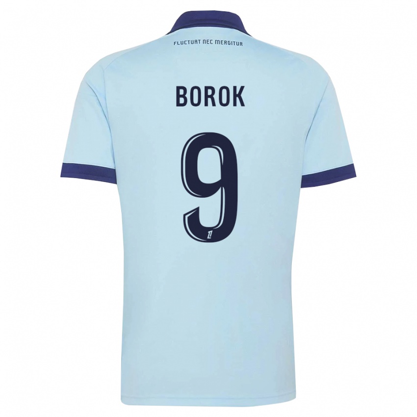 ילדים Rudy Borok #9 כחול תירס שחור הרחק ג'רזי 2026/27 חולצה קצרה