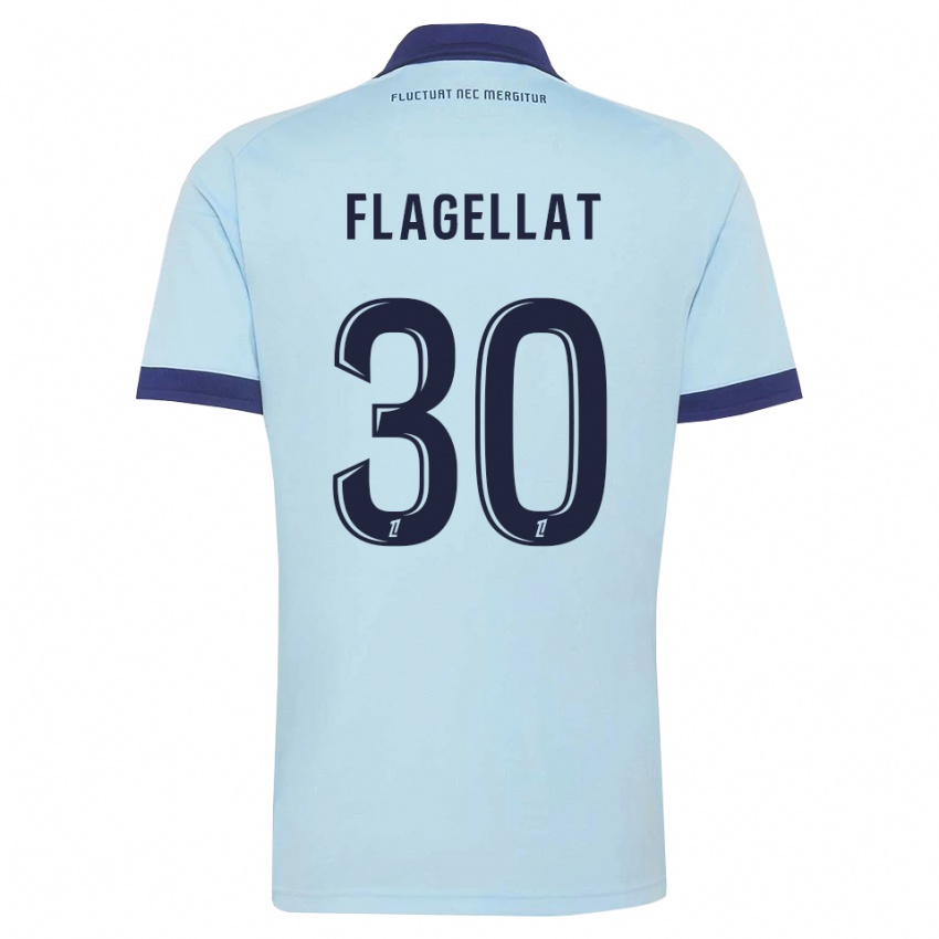 ילדים Alizée Flagellat #30 כחול תירס שחור הרחק ג'רזי 2026/27 חולצה קצרה